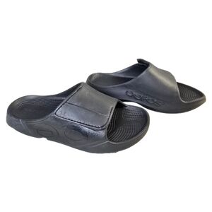 OOFOS OOahh Sport Flex Casual Matte Black Slip-On Slides Men’s 7 / Women's 9